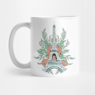 Eiffel Tower with Roses Mug